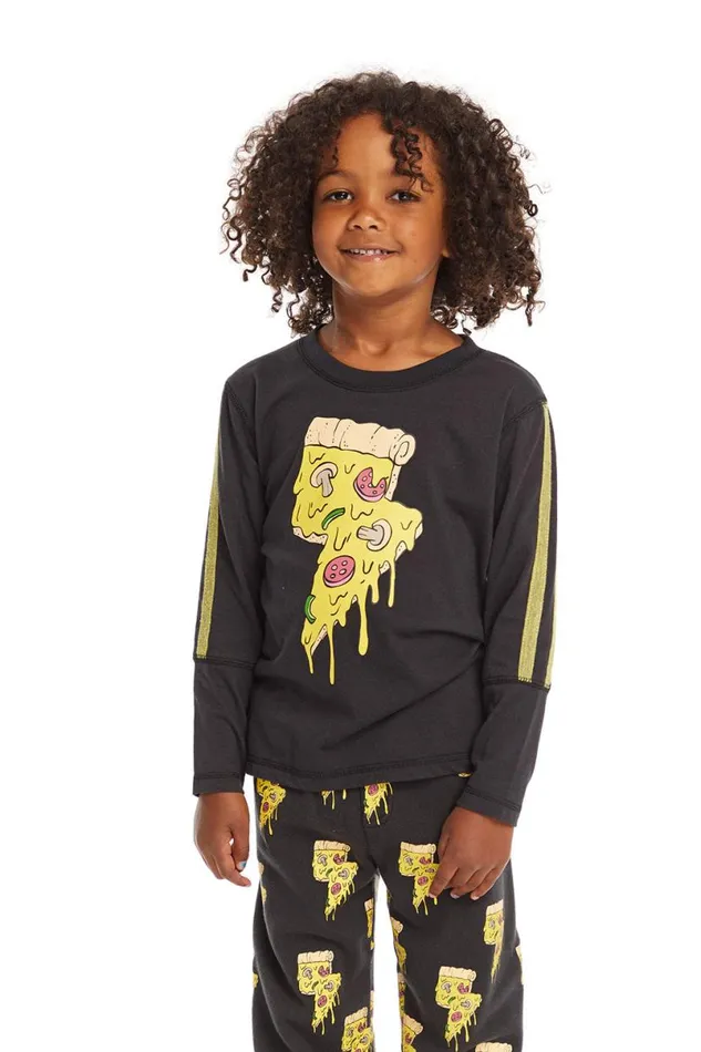 Kids Boys Chaser Brand Lightning Pizza Long Sleeve Pullover