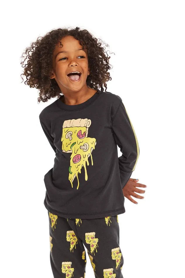 Kids Boys Chaser Brand Lightning Pizza Long Sleeve Pullover