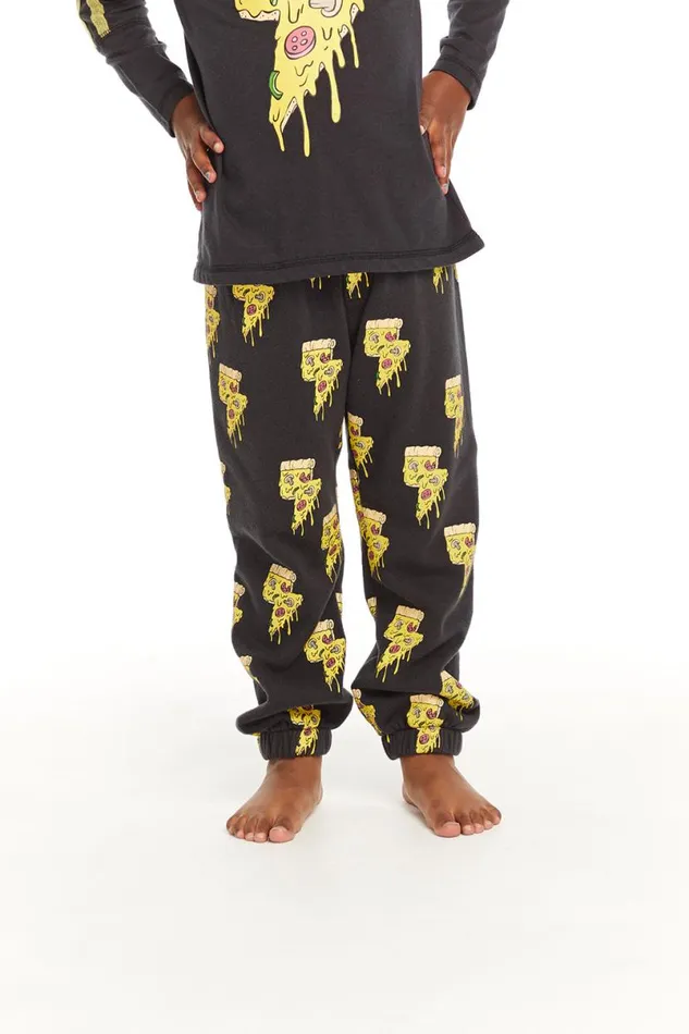 Kids Boys Chaser Brand Lightning Pizzas Cotton Fleece Pants