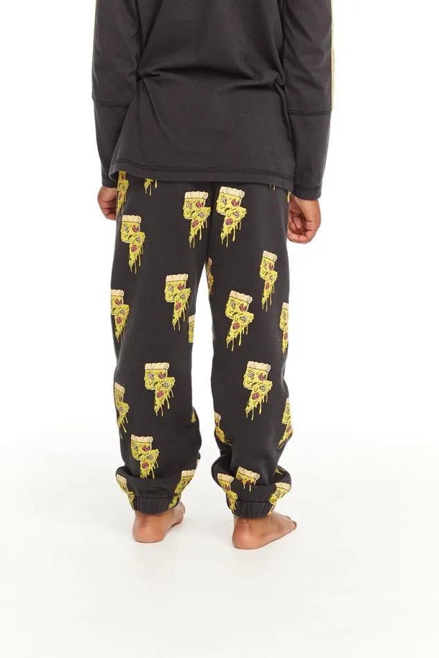Kids Boys Chaser Brand Lightning Pizzas Cotton Fleece Pants