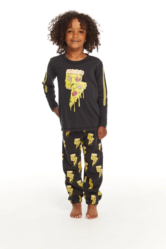 Kids Boys Chaser Brand Lightning Pizzas Cotton Fleece Pants