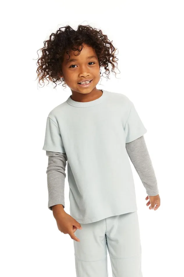 Kids Boys Chaser Brand Long And Short Sleeve Blue Bird Tee