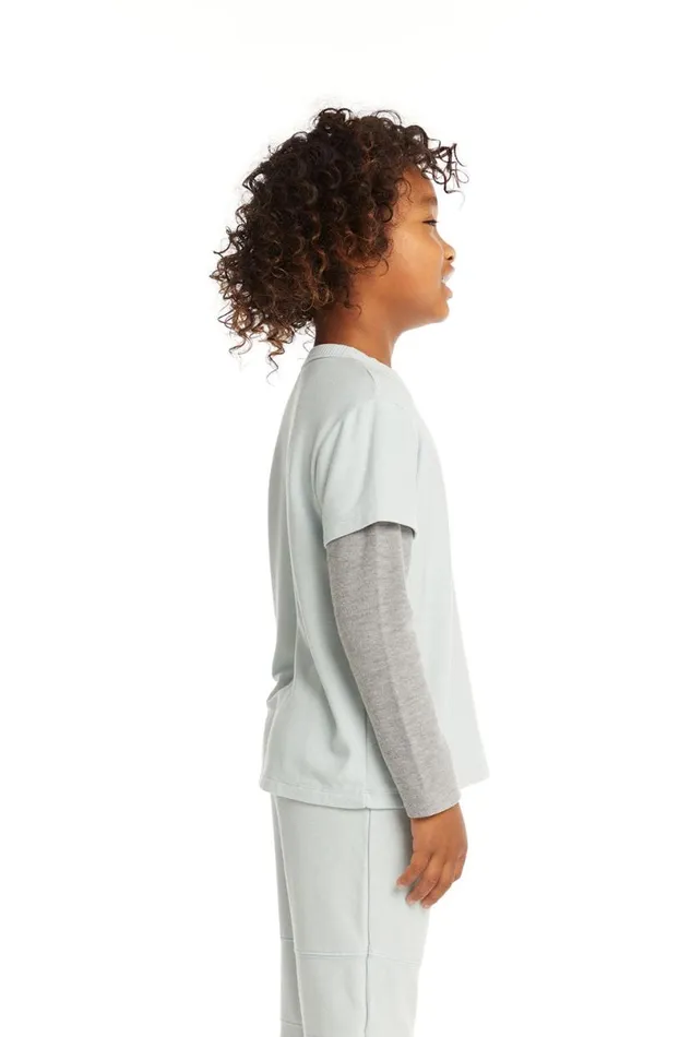 Kids Boys Chaser Brand Long And Short Sleeve Blue Bird Tee