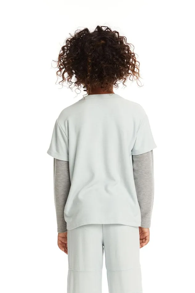 Kids Boys Chaser Brand Long And Short Sleeve Blue Bird Tee