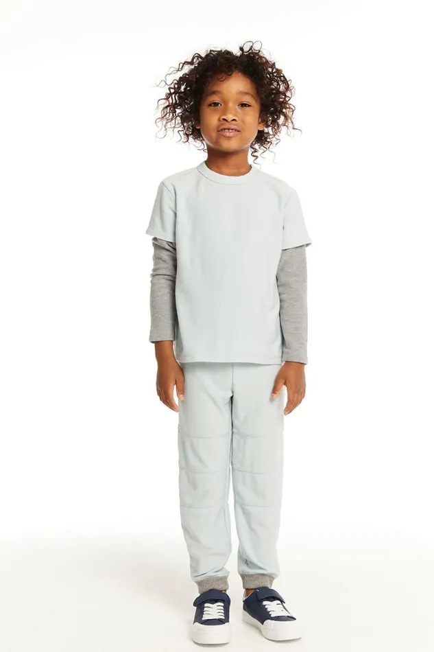 Kids Boys Chaser Brand Long And Short Sleeve Blue Bird Tee
