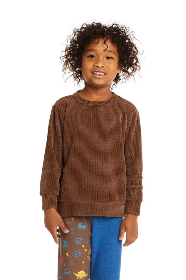 Kids Boys Chaser Brand Long Sleeve Crew Neck Pullover