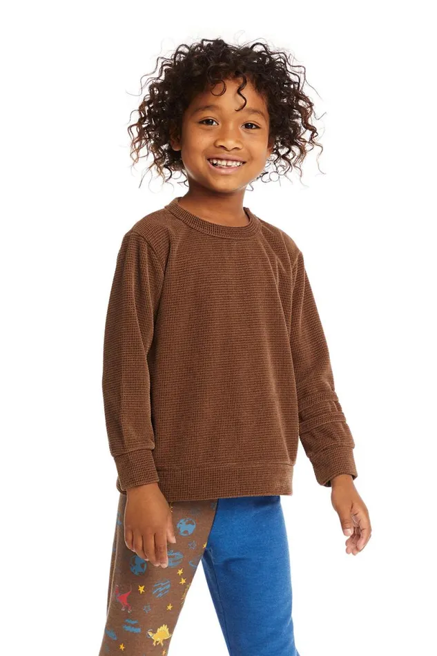 Kids Boys Chaser Brand Long Sleeve Crew Neck Pullover
