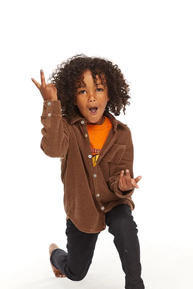Kids Boys Chaser Brand Long Sleeve Quartz Button Down Collar Shirt