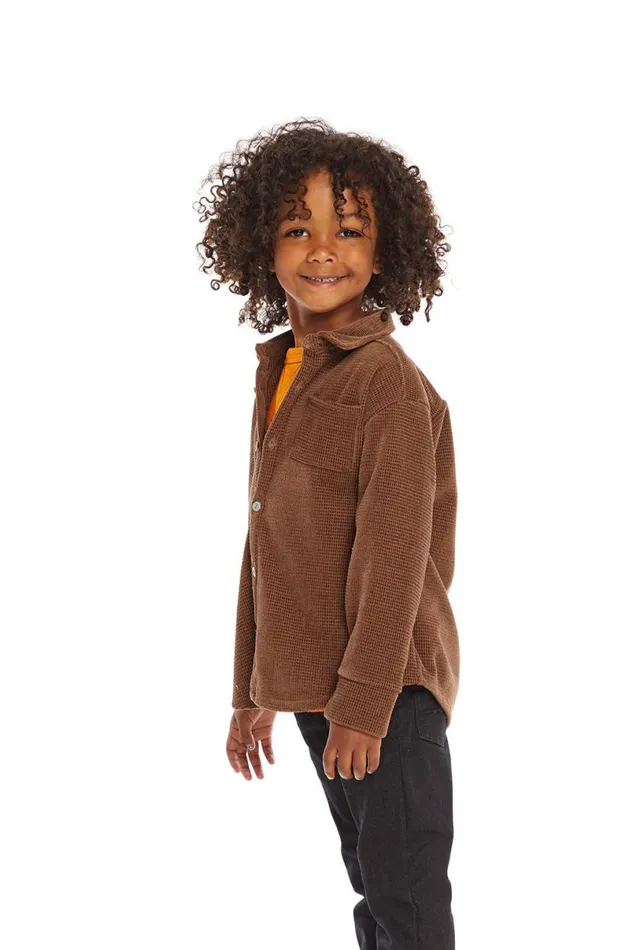 Kids Boys Chaser Brand Long Sleeve Quartz Button Down Collar Shirt