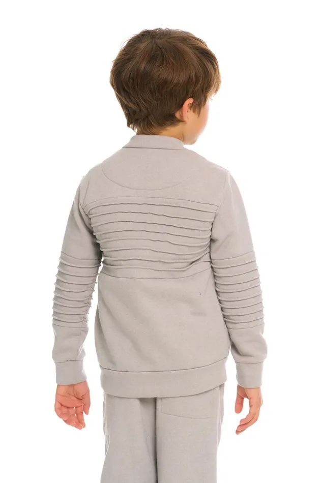 Kids Boys Chaser Brand Mock Neck Moto Zip Jacket
