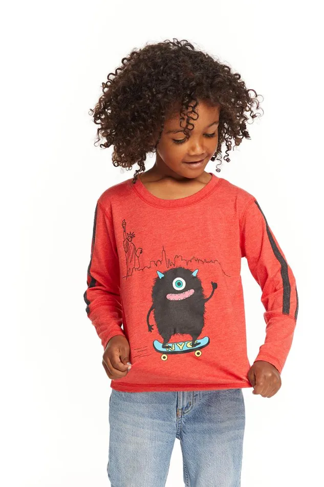 Kids Boys Chaser Brand Monster Skater Long Sleeve