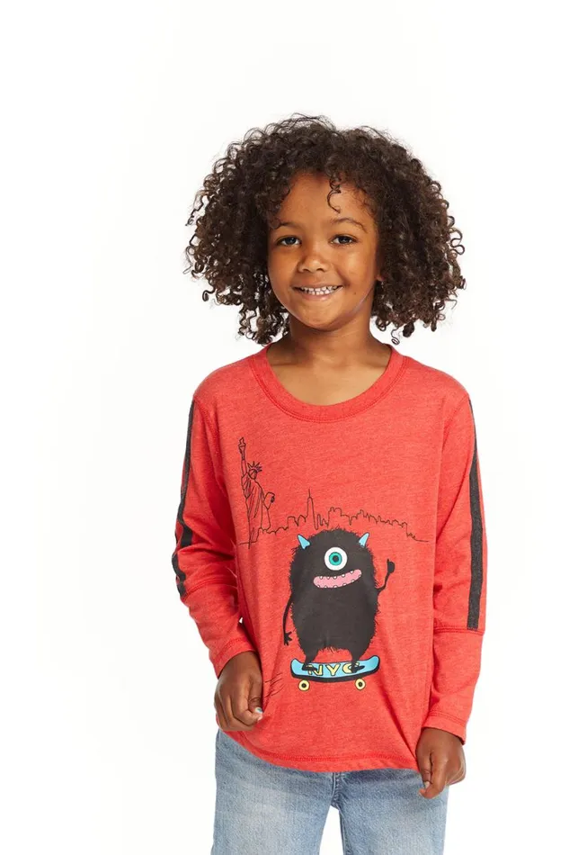 Kids Boys Chaser Brand Monster Skater Long Sleeve