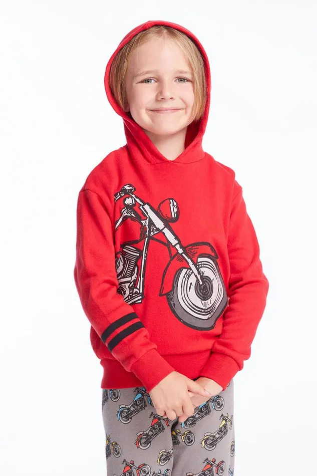 Kids Boys Chaser Brand Motorcycle Boys Pullover Hoodie