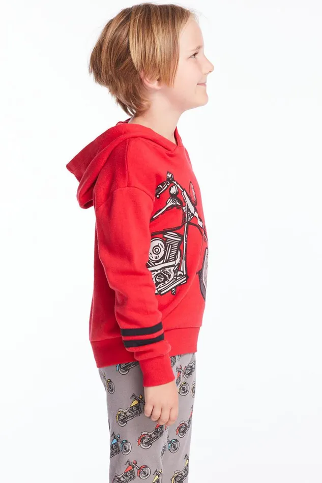 Kids Boys Chaser Brand Motorcycle Boys Pullover Hoodie