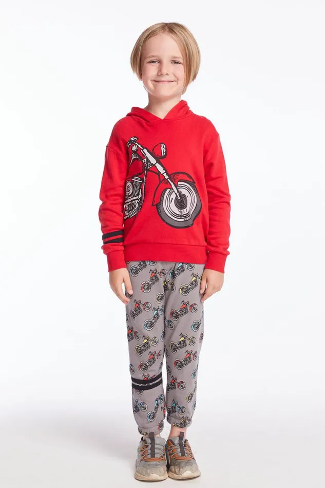 Kids Boys Chaser Brand Motorcycle Boys Pullover Hoodie