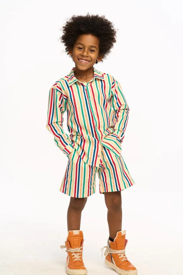 Kids Boys Chaser Brand Multi Color Stripe