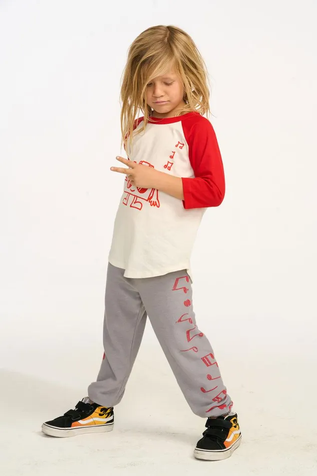 Kids Boys Chaser Brand Music Notes Joggers