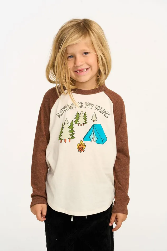 Kids Boys Chaser Brand Nature Is My Home Baseball Tee
