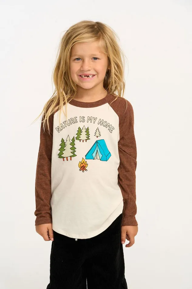 Kids Boys Chaser Brand Nature Is My Home Baseball Tee