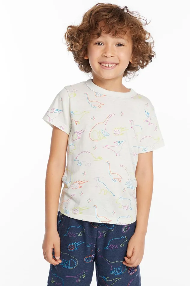 Kids Boys Chaser Brand Neon Dinos Boys Tee