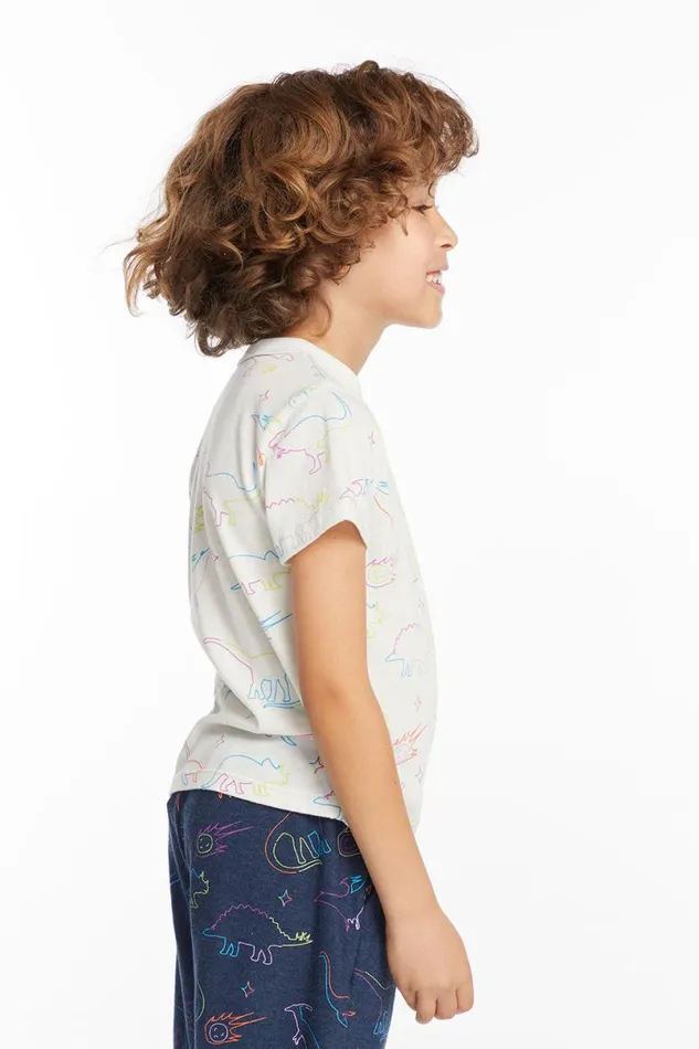 Kids Boys Chaser Brand Neon Dinos Boys Tee