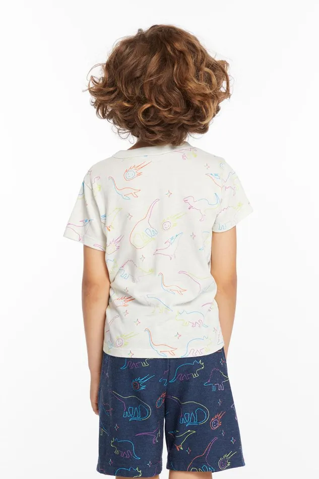 Kids Boys Chaser Brand Neon Dinos Boys Tee