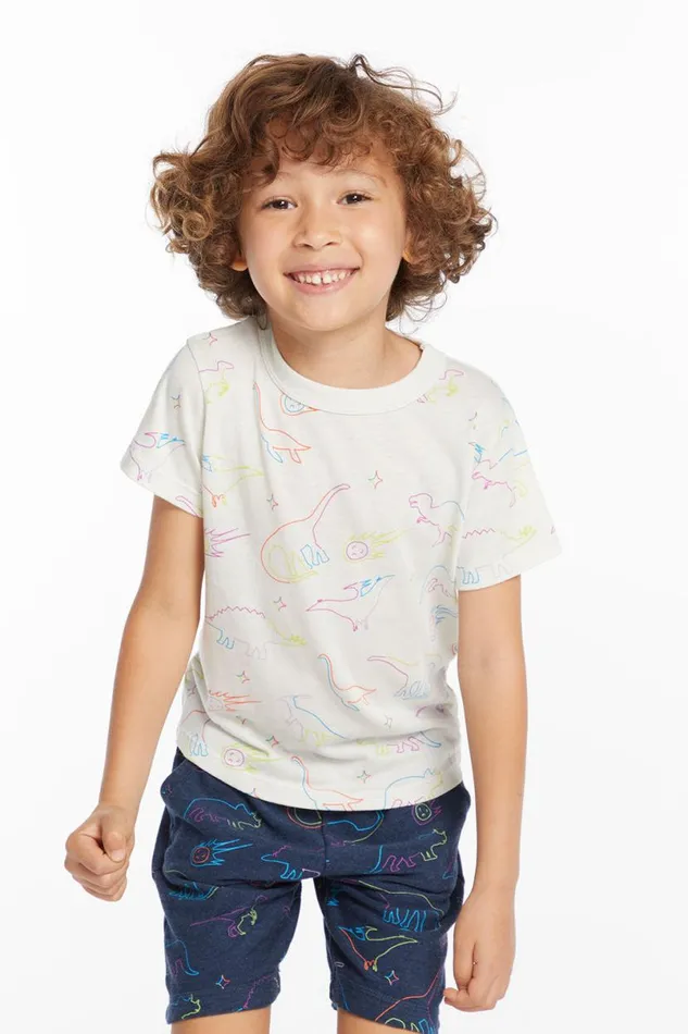 Kids Boys Chaser Brand Neon Dinos Boys Tee
