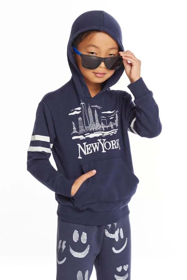 Kids Boys Chaser Brand New York Skyline Boys Pullover Hoodie