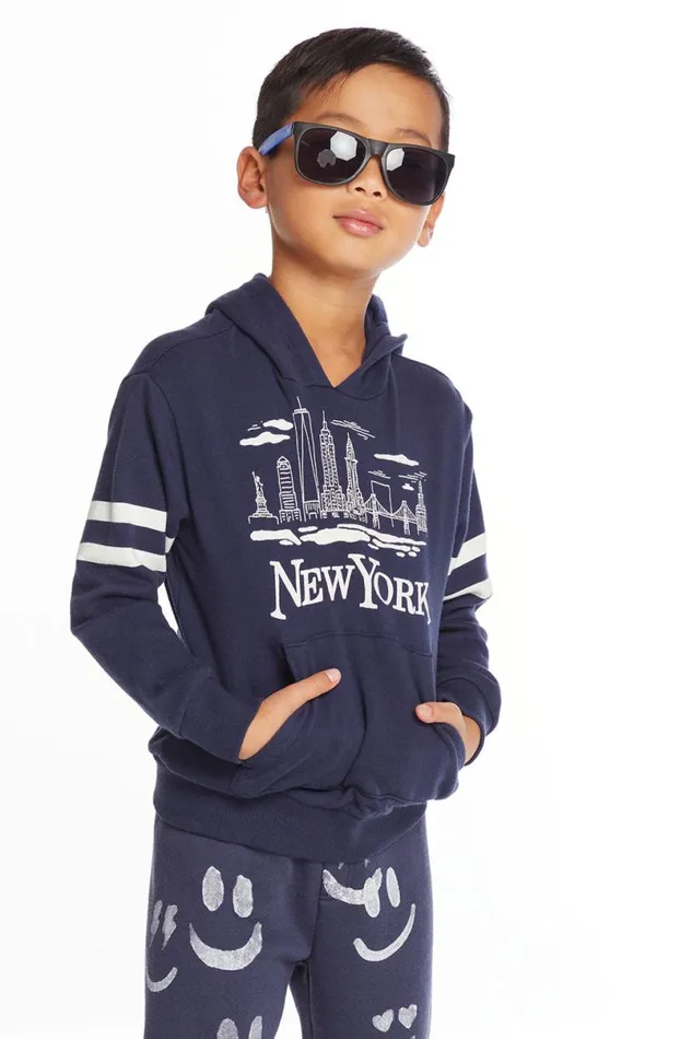 Kids Boys Chaser Brand New York Skyline Boys Pullover Hoodie