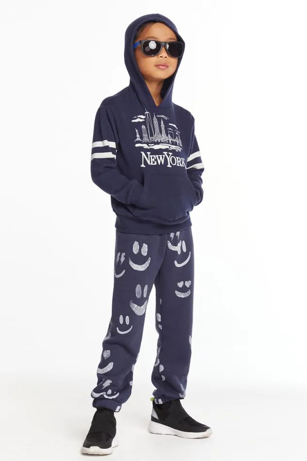 Kids Boys Chaser Brand New York Skyline Boys Pullover Hoodie