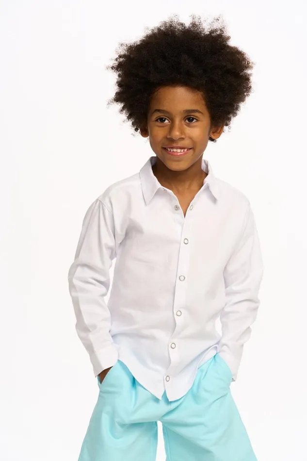 Kids Boys Chaser Brand Nichola Long Sleeve Button Down 8211 White