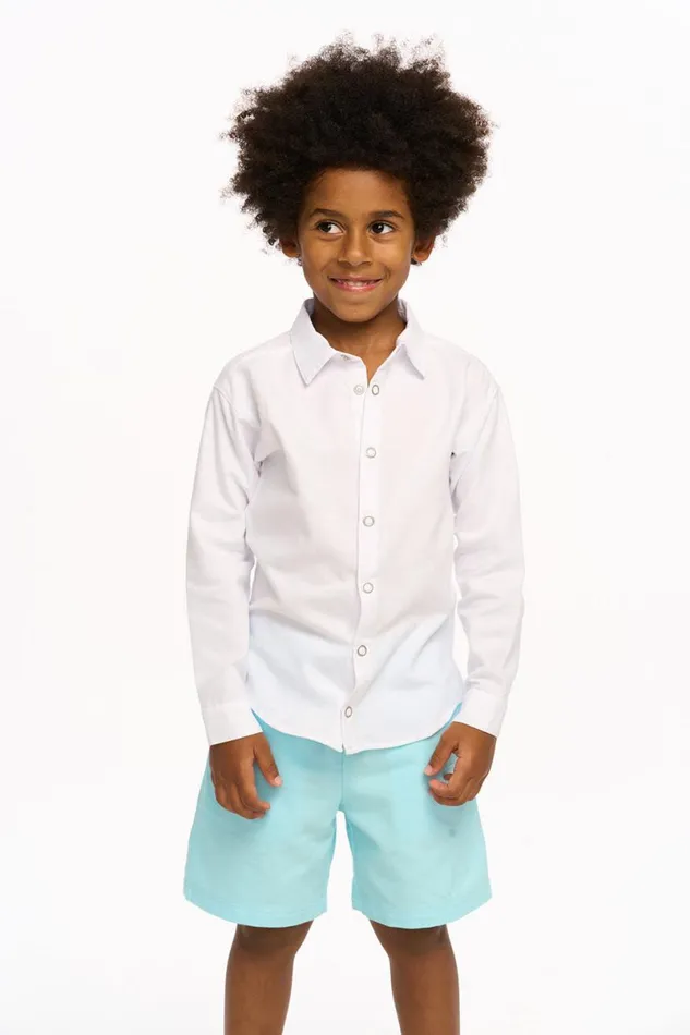 Kids Boys Chaser Brand Nichola Long Sleeve Button Down 8211 White