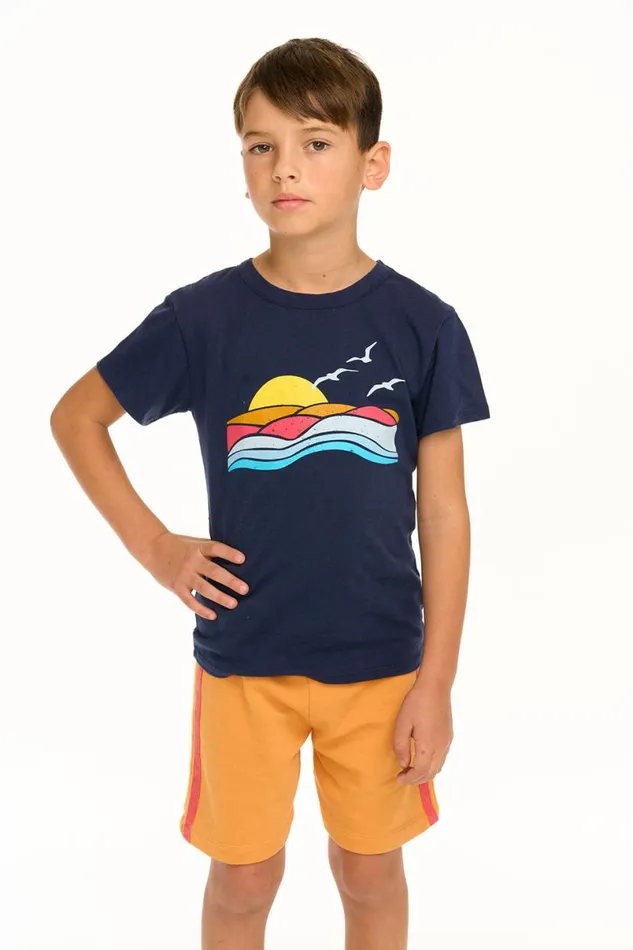Kids Boys Chaser Brand Ocean and Sunset Tee