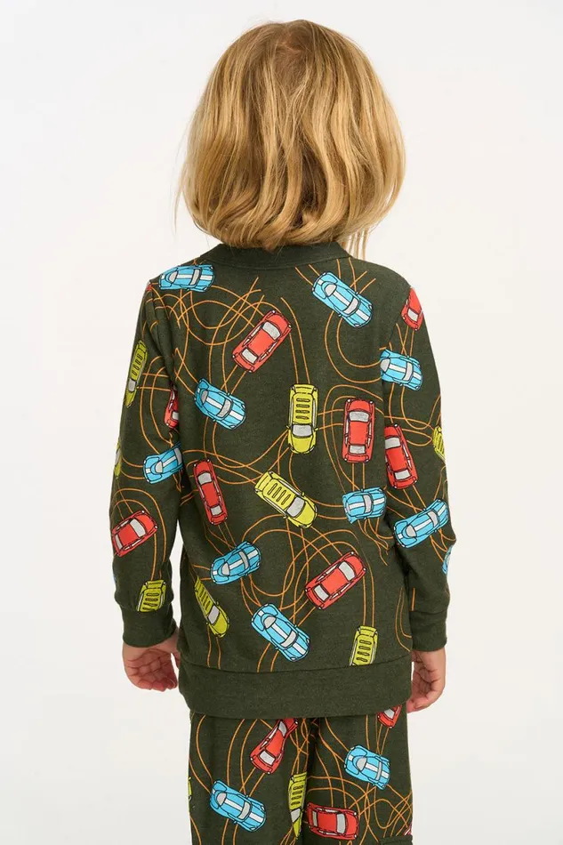 Kids Boys Chaser Brand Race Cars Pullover