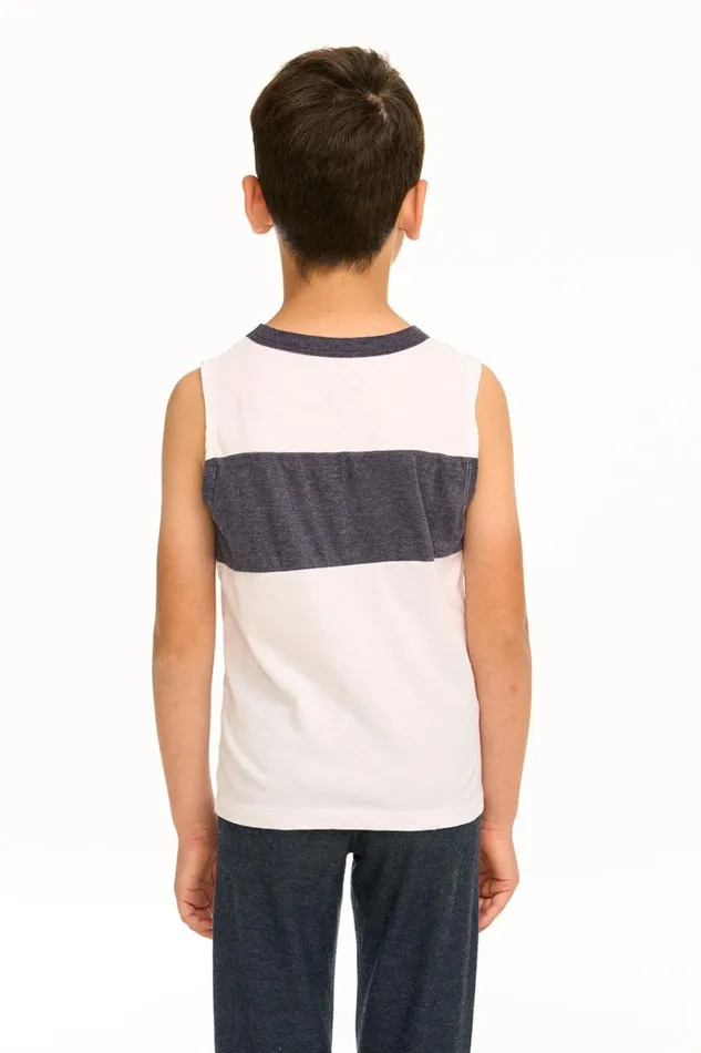 Kids Boys Chaser Brand Rad Blocked Muscle Tank