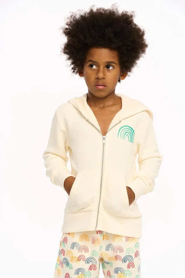Kids Boys Chaser Brand Rainbow Paxton Zip Up Hoodie