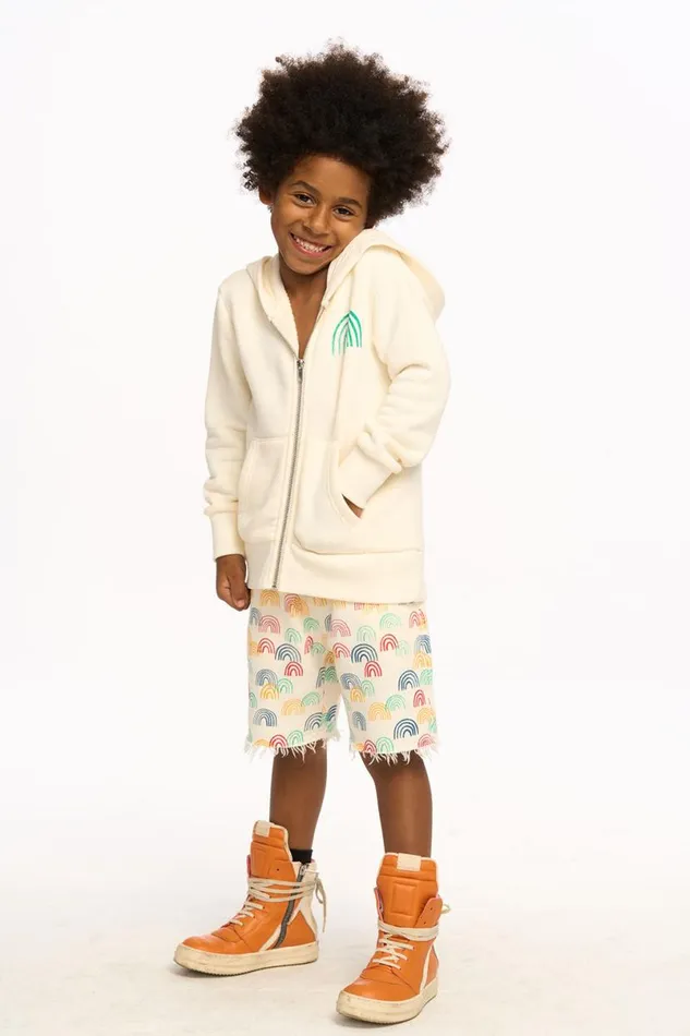 Kids Boys Chaser Brand Rainbow Paxton Zip Up Hoodie