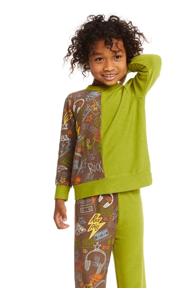 Kids Boys Chaser Brand Rock On Long Sleeve
