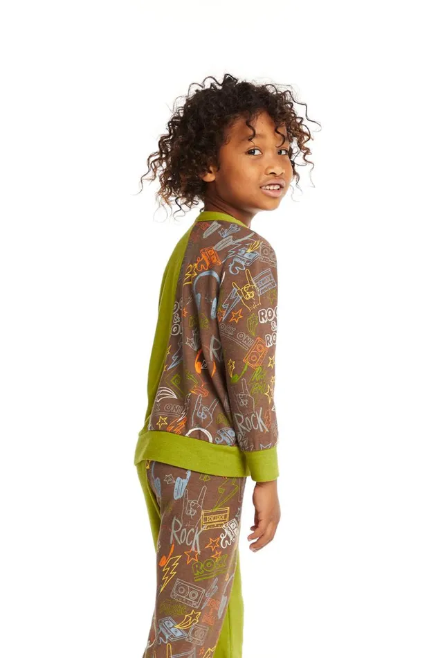 Kids Boys Chaser Brand Rock On Long Sleeve