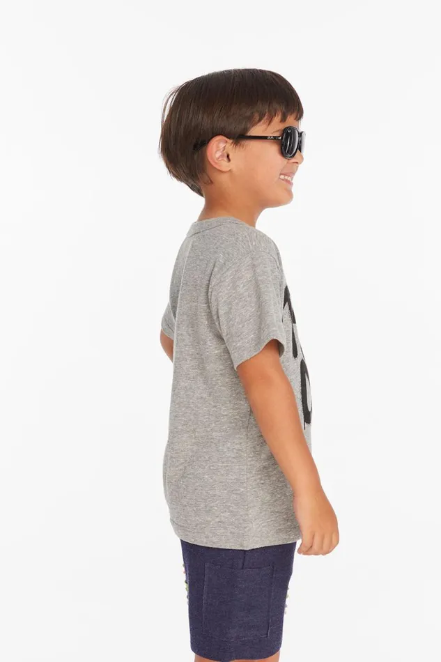 Kids Boys Chaser Brand Rock Star Boys Crew Neck Short Sleeve Tee