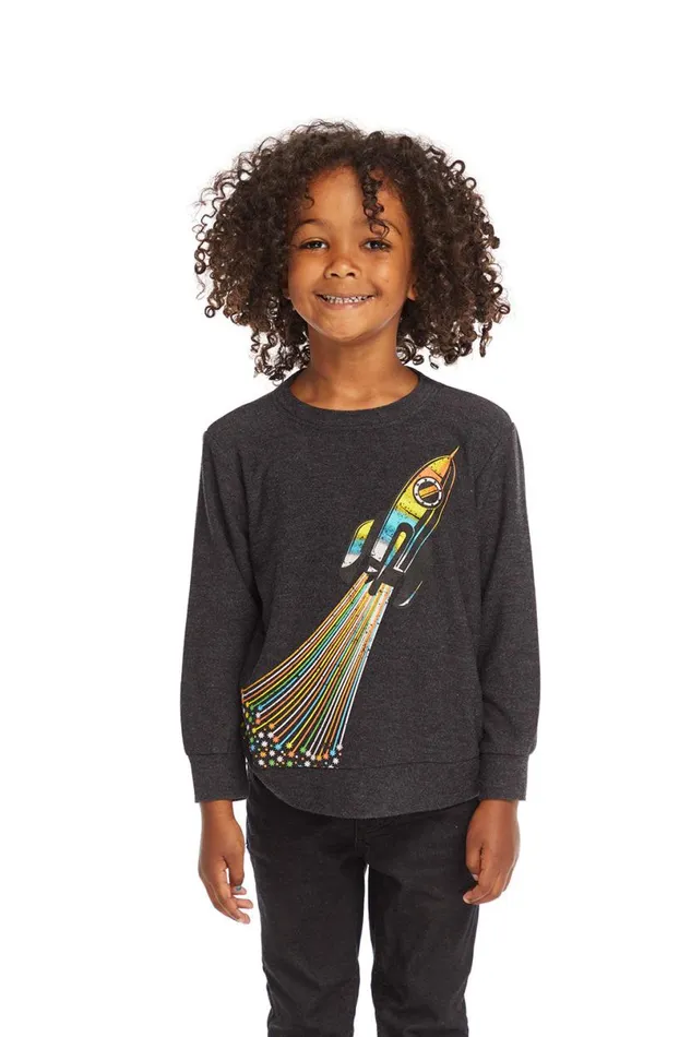 Kids Boys Chaser Brand Rocket Ship Long Sleeve