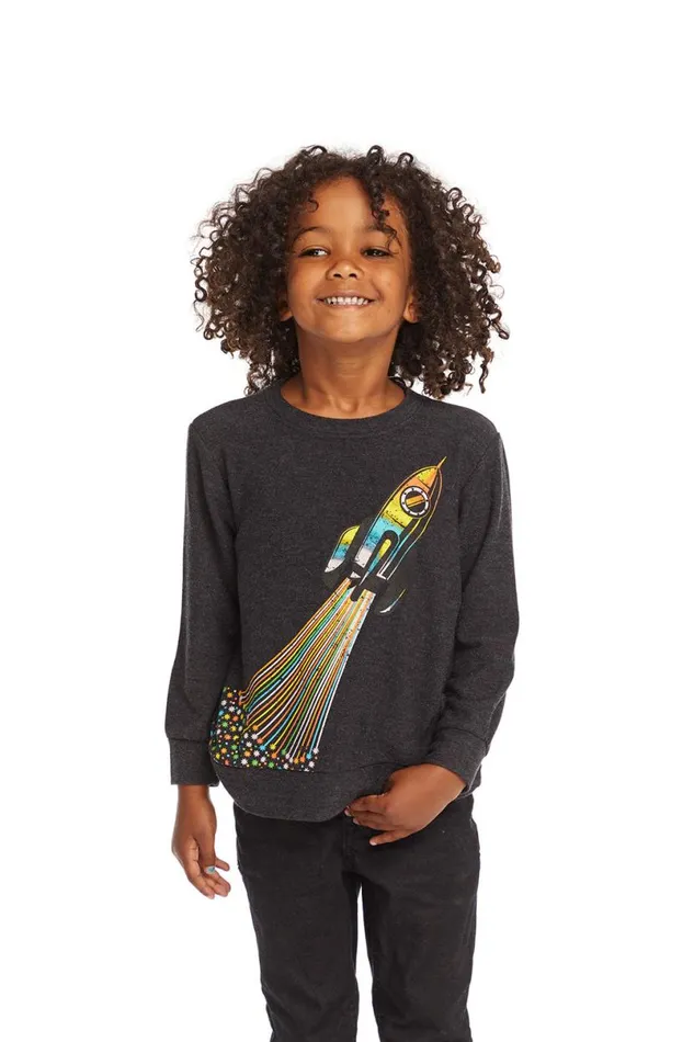 Kids Boys Chaser Brand Rocket Ship Long Sleeve