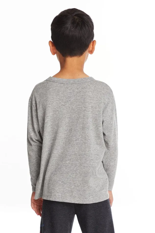 Kids Boys Chaser Brand Rocketships Boys Long Sleeve Crew Neck Tee