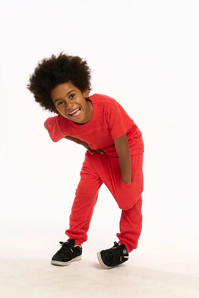 Kids Boys Chaser Brand Rowan Tee 8211 Flame Scarlet
