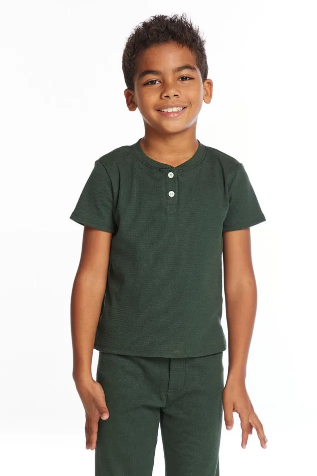 Kids Boys Chaser Brand Safari Green Boys Henley