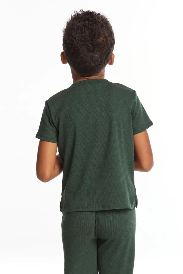 Kids Boys Chaser Brand Safari Green Boys Henley