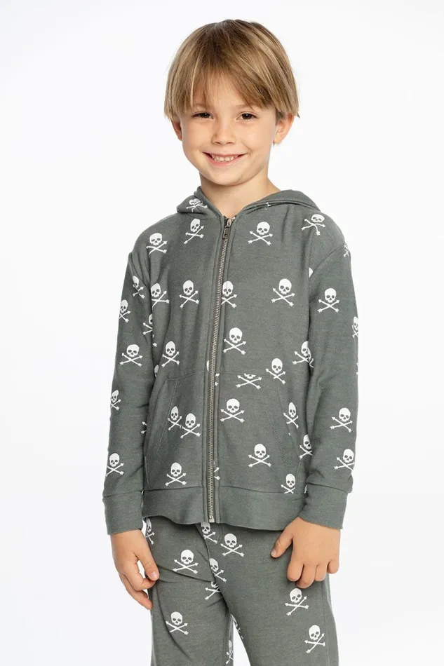 Kids Boys Chaser Brand Scattered Skull Hoodie