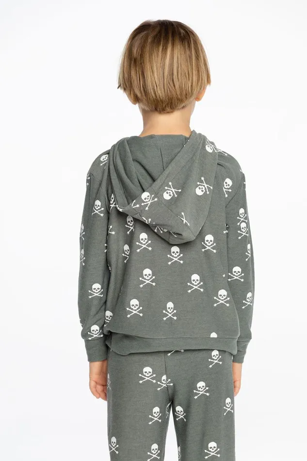 Kids Boys Chaser Brand Scattered Skull Hoodie