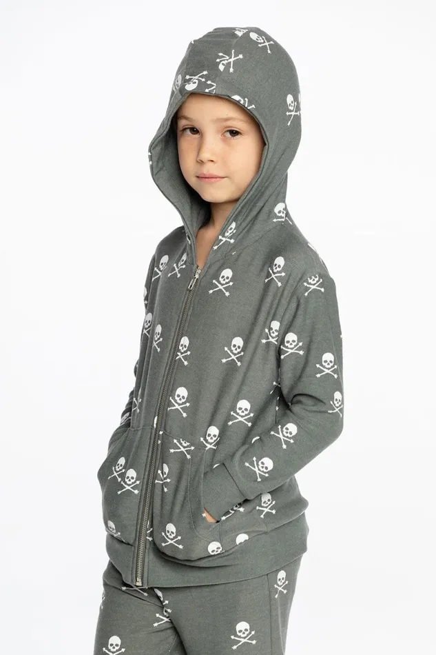 Kids Boys Chaser Brand Scattered Skull Hoodie