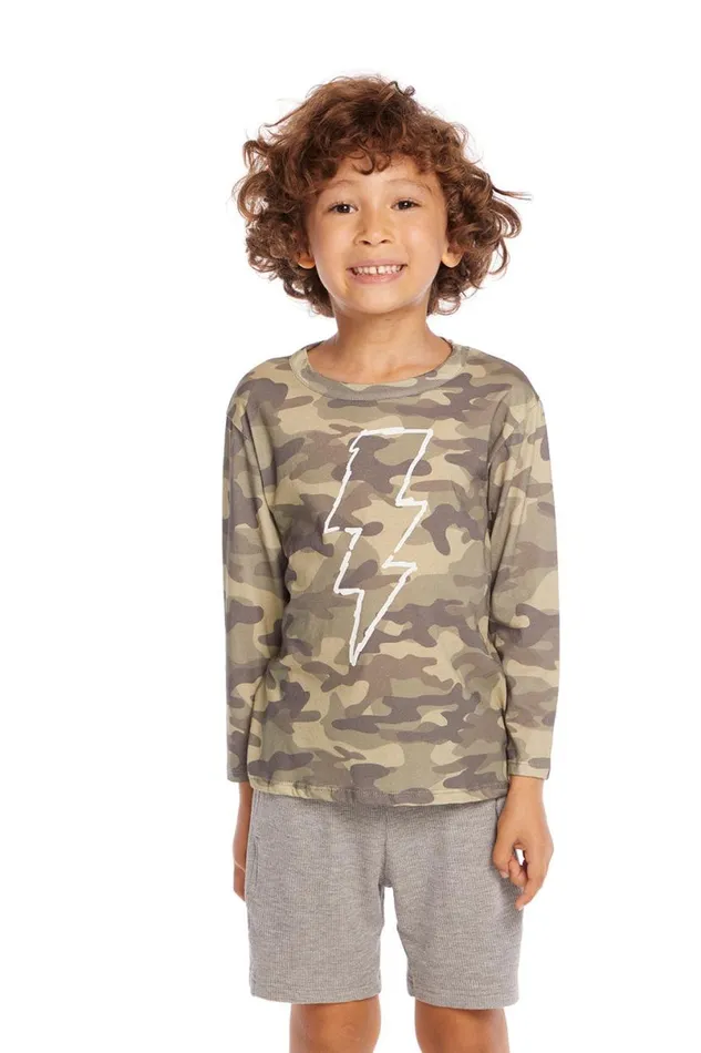 Kids Boys Chaser Brand Scribble Bolt Boys Long Sleeve